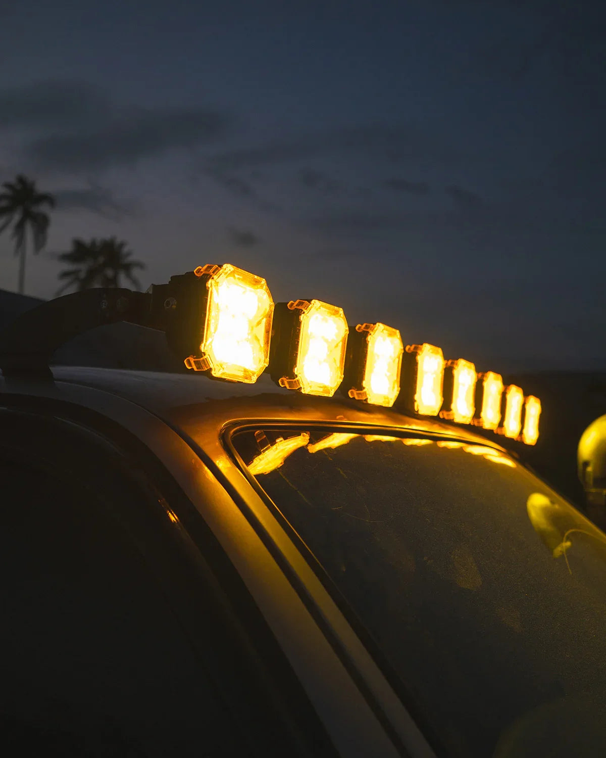 CUBE-Z Series 4 Inch LED Pod Lights with White DRL & Amber Turn Signal
