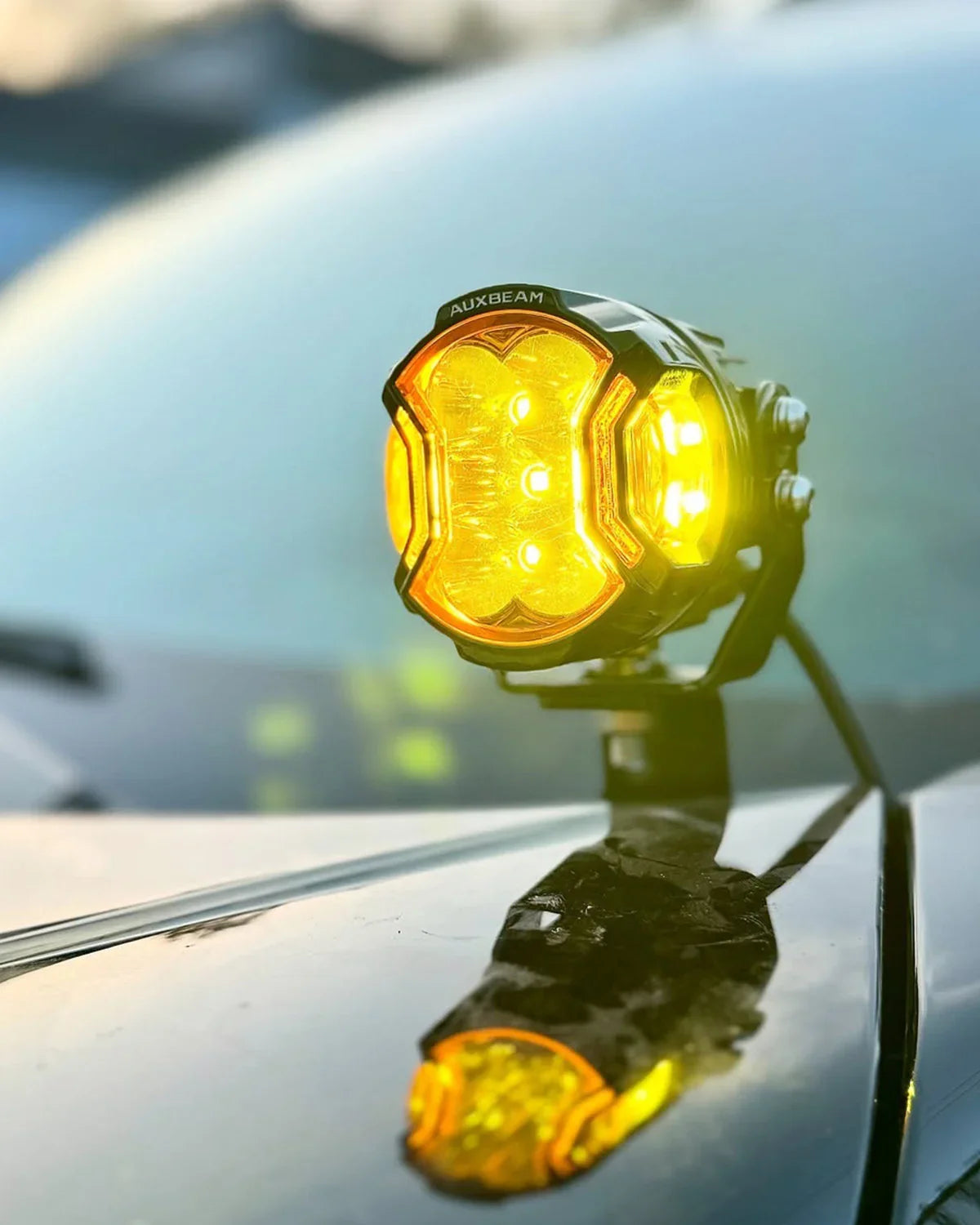 V-ULTRA Series 5 Inch LED Side Shooter Amber Pod Lights with Amber DRL