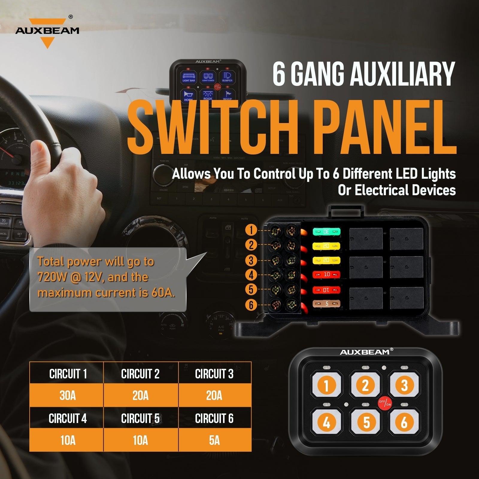 BC60 LED Switch Panel — 6 Gang