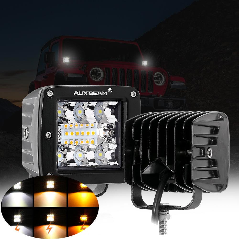 6 Modes White & Amber LED Light Bar (Small Sizes)