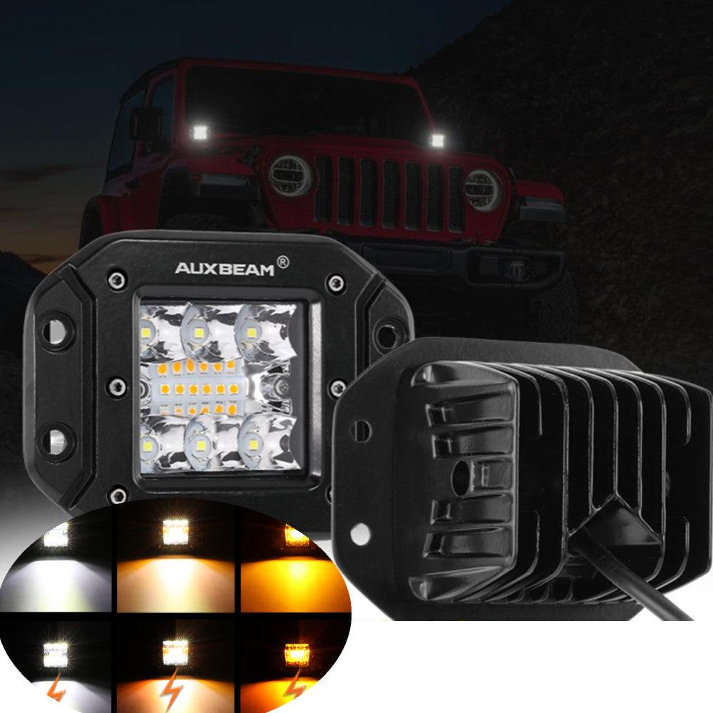 6 Modes White & Amber LED Light Bar (Small Sizes)
