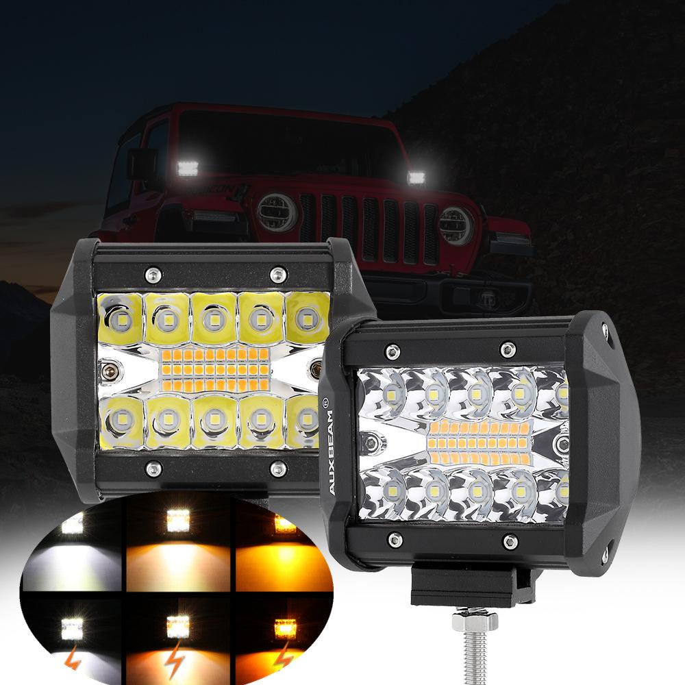 6 Modes White & Amber LED Light Bar (Small Sizes)