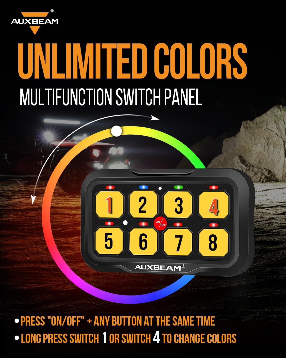 RGB Series LED Switch Panel — 6, 8 & 12 Gang