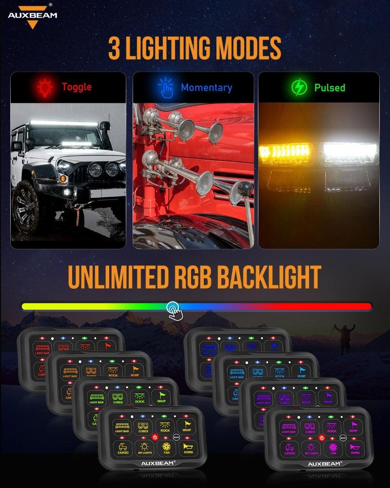 AR-800 RGB Switch Panel with APP — 8 Gang
