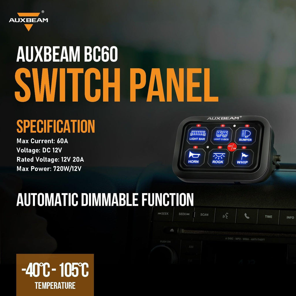 BC60 LED Switch Panel — 6 Gang