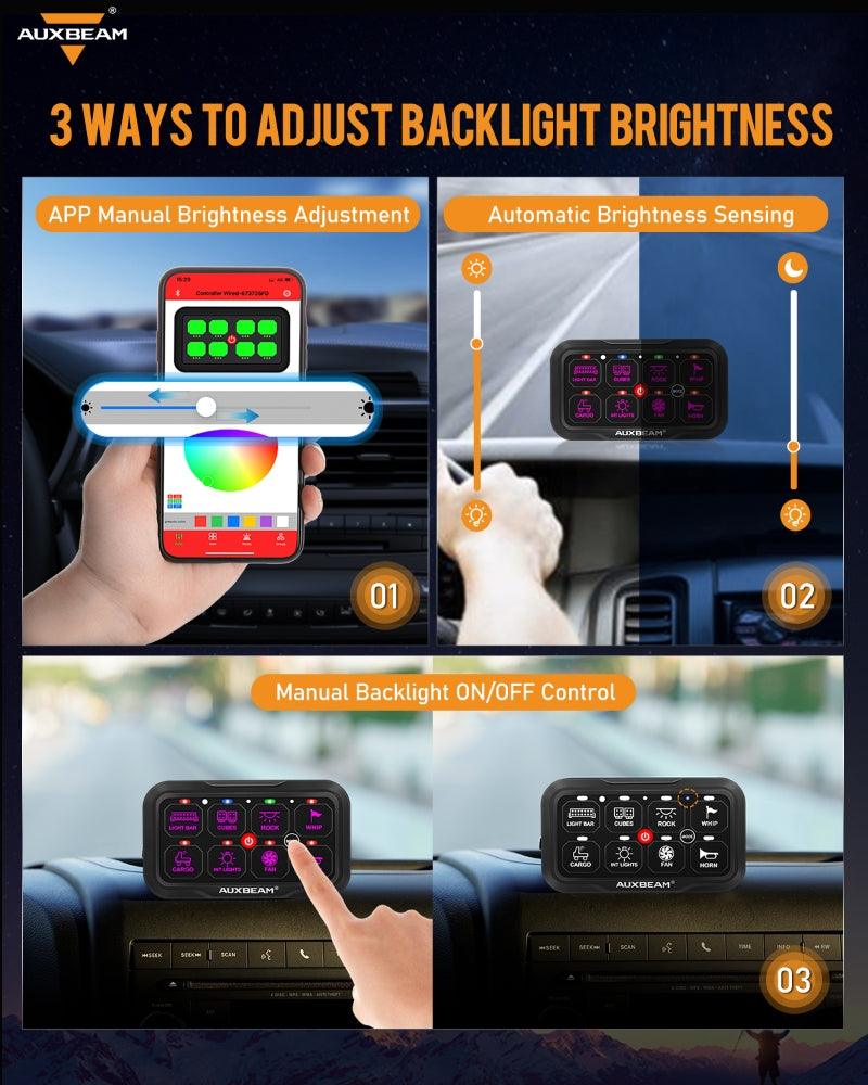AR-800 RGB Switch Panel with APP — 8 Gang
