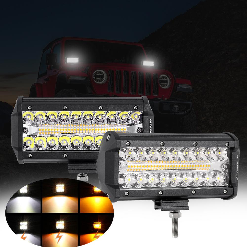 6 Modes White & Amber LED Light Bar (Small Sizes)