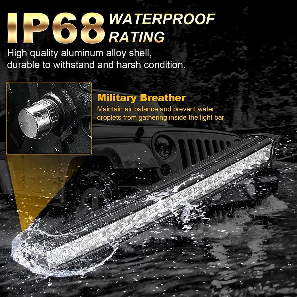 32 Inch 5D Series LED Light Bar & A-Pillar Bracket for Polaris RZR