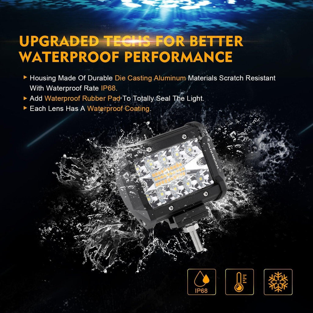 6 Modes White & Amber LED Light Bar (Small Sizes)