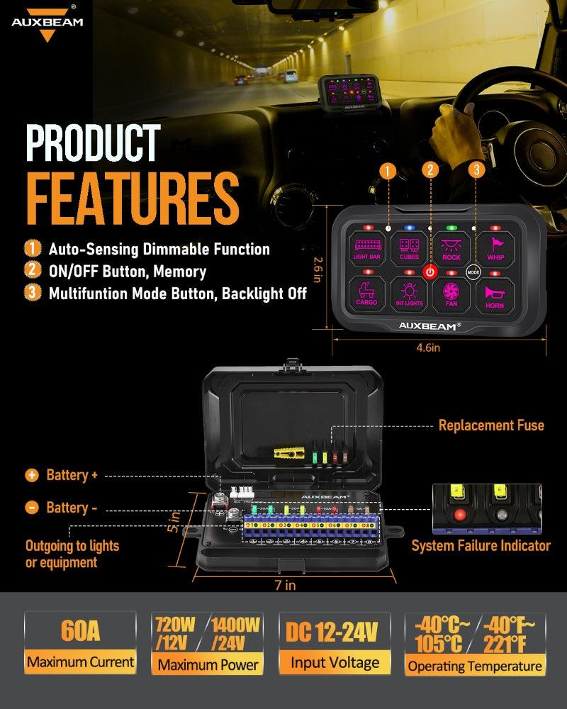 AR-800 RGB Switch Panel with APP — 8 Gang