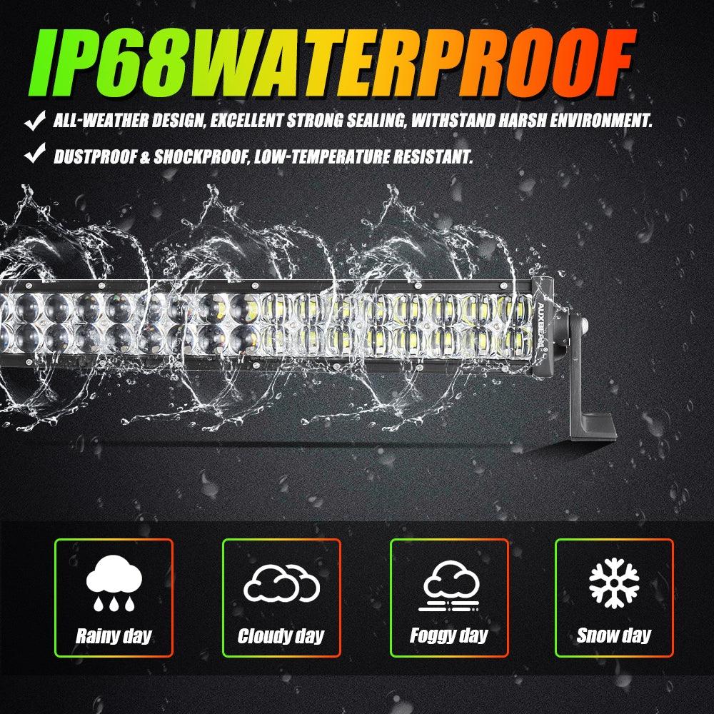 V-PRO RGBW LED Light Bar + RGB Rock Light Set Combo